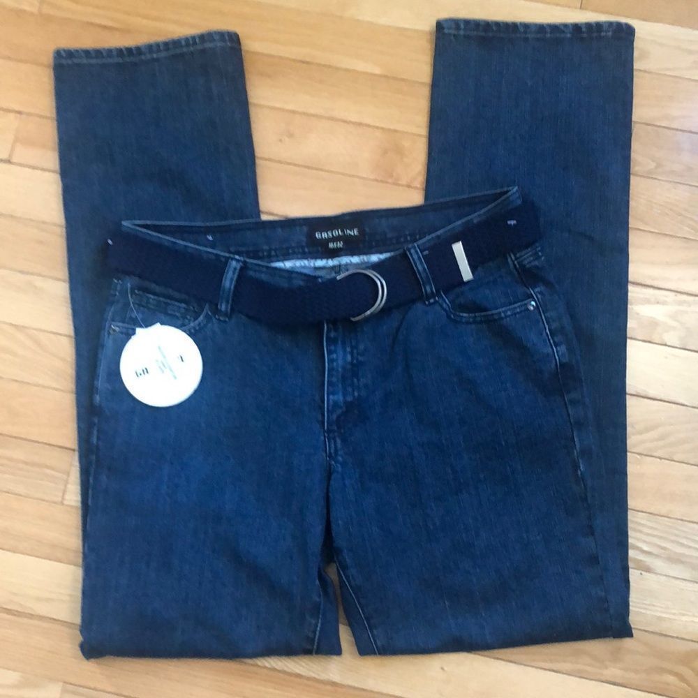 🔴 2 for $25 Gasoline jeans size 10/32 with belt straight leg